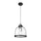 Z-Lite Burren 1 Light Pendant, Matte Black And Clear Seedy 337P12MB+CH - alternate 4
